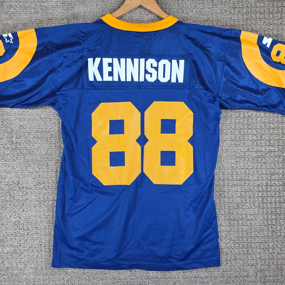 Vintage 1995 Starter NFL St Louis Rams Eddie Kennison 88 Jersey Mens 48 Blue NWT - Picture 2 of 9